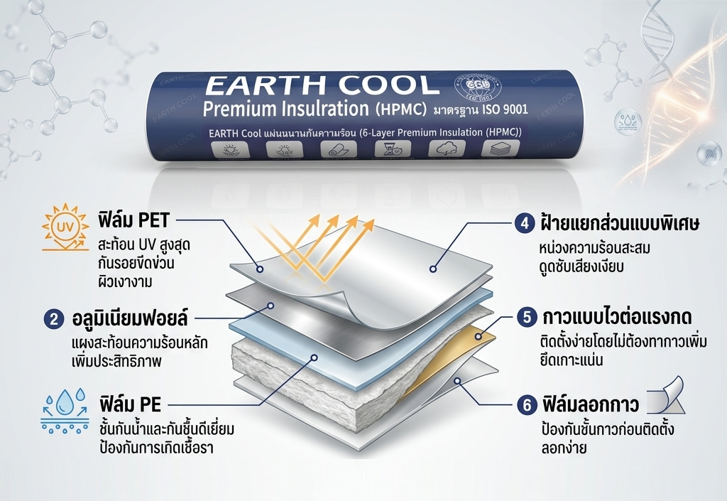 EARTH COOL 6-Layer Structure — ภาพขยาย